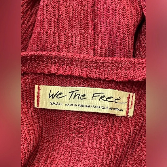 Free People Sing La La Handkerchief Tank Gone Gogi (burgundy) Size S - Picture 6 of 12